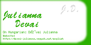 julianna devai business card